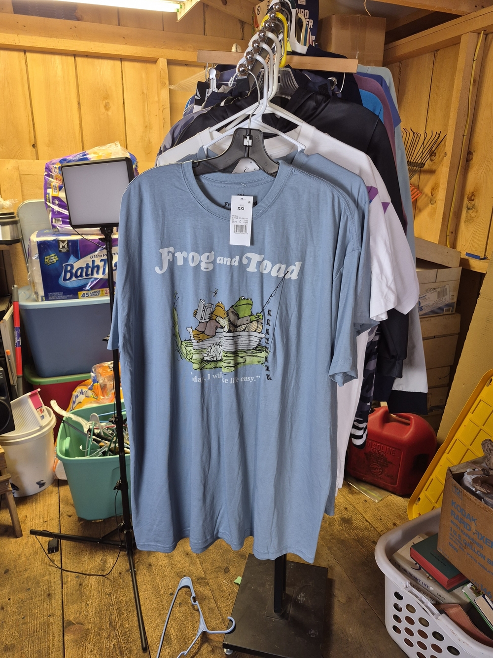 Frog and Toad Short Sleeve Graphic Tee - Light Blue Bin 68